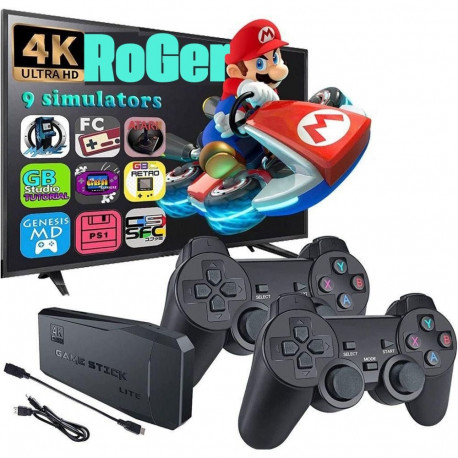 RoGer Retro Portable Console + 2 Gamepads / 21000 games / HDMI