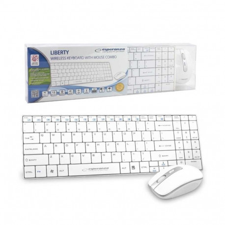 Esperanza EK122W keyboard RF Wireless QWERTY White
