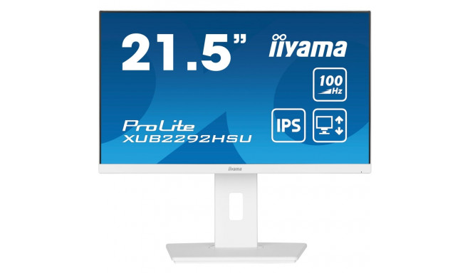 "54,6cm/21,5"" (1920x1080) Iiyama ProLite XUB2292HSU-W6 16:9 FHD IPS 100Hz 0,4ms HDMI DP USB LS Whit