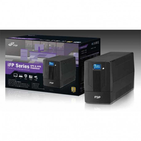 FSP UPS iFP600, liin-interaktiivne, 600VA, 360W, SCHUKO*2, 12V/7AH*1, LCD-versioon, 230V