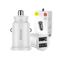 Baseus Grain Car Charger 2x USB 5V 3.1A (white)