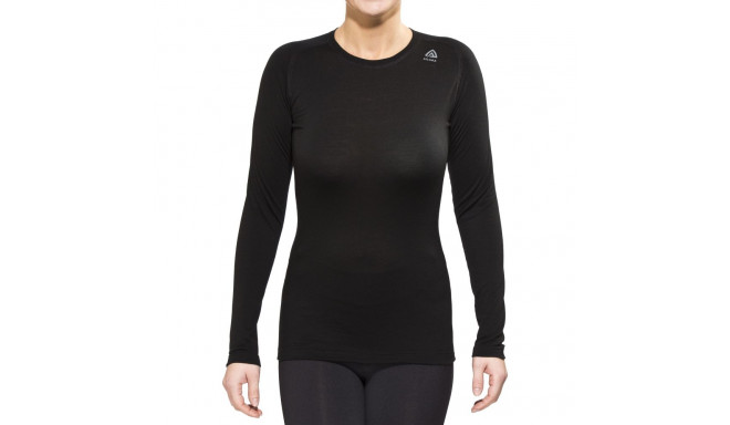 Wo LightWool Undershirt LS 140 Jet Black särk - L