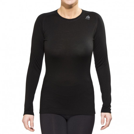 Wo LightWool Undershirt LS 140 Jet Black särk - S