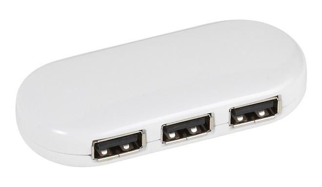 Vivanco USB hub 4-portu USB-C, balts (34305)