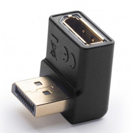 PremiumCord DisplayPort 1.2 Down Angled Adapter, male/female, gold plated
