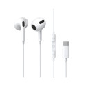 Earphones USB-C with Built-in Microphone & Controller, White