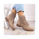 S.Barski W OLI244 beige suede ankle boots (39)