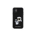 Karl Lagerfeld PU Saffiano Karl and Choupette NFT Case for iPhone 11 Black