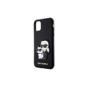 Karl Lagerfeld PU Saffiano Karl and Choupette NFT Case for iPhone 11 Black