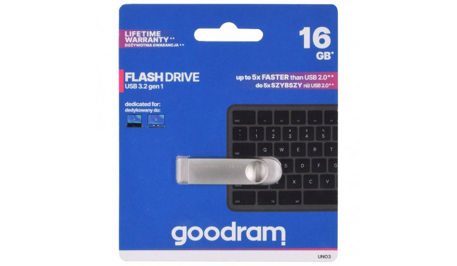 Goodram USB UNO3-0160S0R11 USB flash drive 16 GB USB Type-A 3.2 Gen 1 (3.1 Gen 1) Silver
