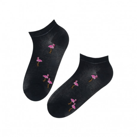 SOKISAHTEL FLAMINGO musta värvi madalad sokid