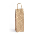 Kinkekott Kraft Gold Dots, pudelile