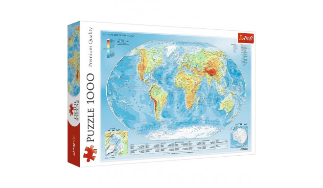 Puzzles 1000 elements Physical world map