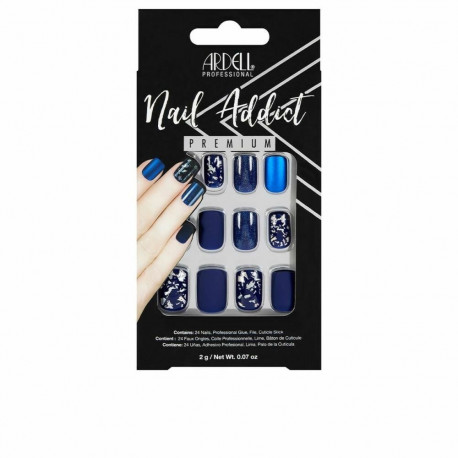 Kunstküüned Ardell Nail Addict Matte Blue (24 pcs)