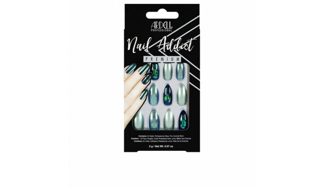 Mākslīgie nagi Ardell Nail Addict Green Glitter Chrome (24 pcs)