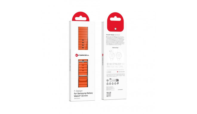 FORCELL F-DESIGN FS01 strap for SAMSUNG Watch 22 mm orange
