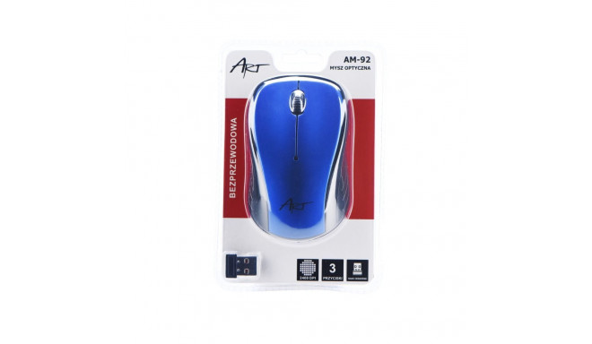 ART wireless computer mouse 2400 dpi AM-92 blue