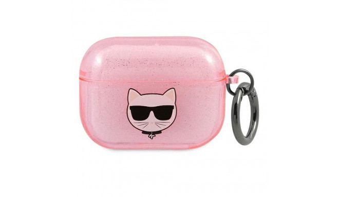 KARL LAGERFELD case for APPLE Airpods 3 KLA3UCHGP pink + glitter