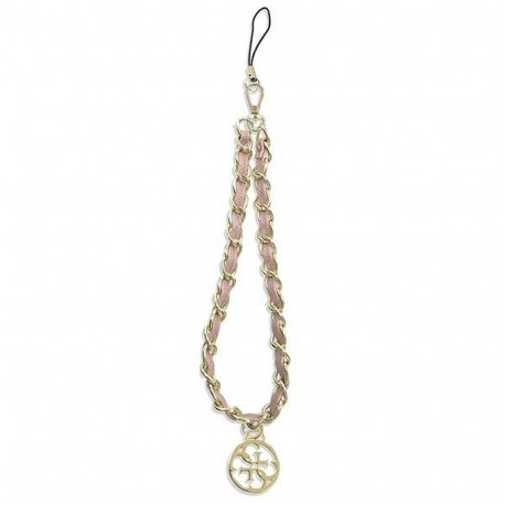 GUESS phone strap GUSTSAS4P (Chain Metal 4G Charm) pink