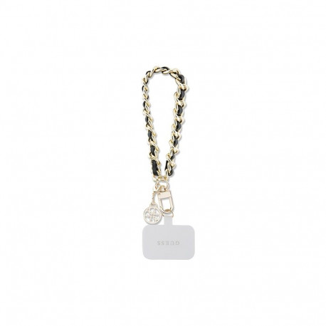 GUESS hand strap GUOUCHSAMC4K (Saffiano Chain Strap 4G Charm) black