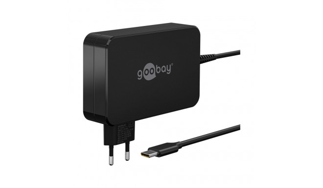 goobay USB-C power and charging adapter 230V 90W, black, 1,8m