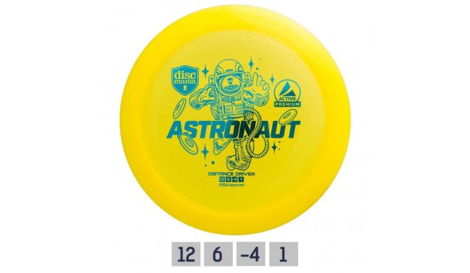 Discgolf DISCMANIA Distance Driver ASTRONAUT Active Premium Yellow 12/6/-4/1