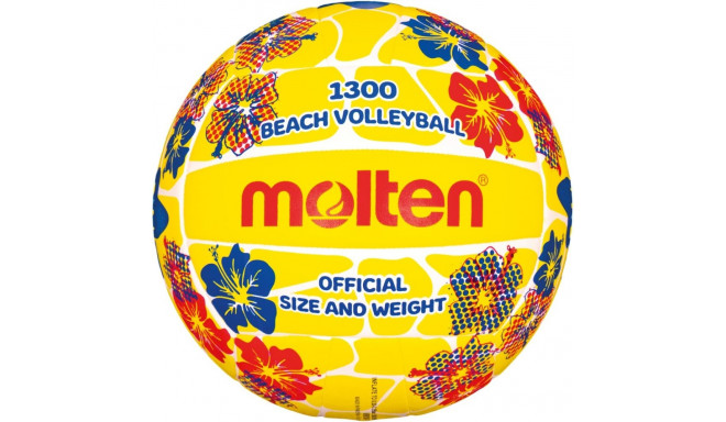 Beach volleyball MOLTEN V5B1300-FY, synth. leather size 5