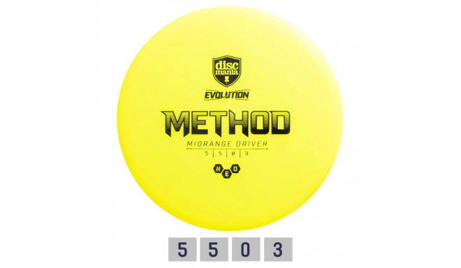 Discgolf DISCMANIA Midrange Driver NEO METHOD Evolution Yellow 5/5/0/3