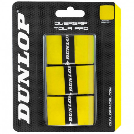 Padel bat overgrip DUNLOP TOUR PRO 3pcs. yellow