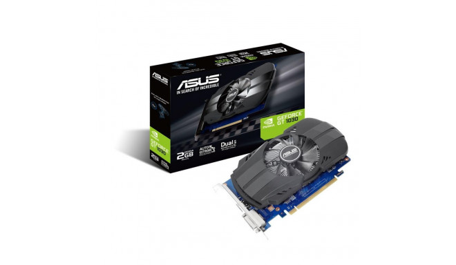 Asus videokaart PH-GT1030-O2G NVIDIA 2GB GeForce GT 1030 GDDR5 PCI Express 3.0 Processor frequency 1531 M