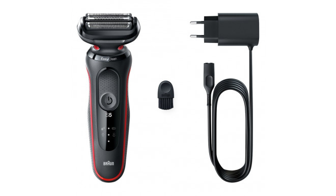 Braun Shaver 51-R1000s Operating time (max) 50 min, Wet&Dry, Black/Red