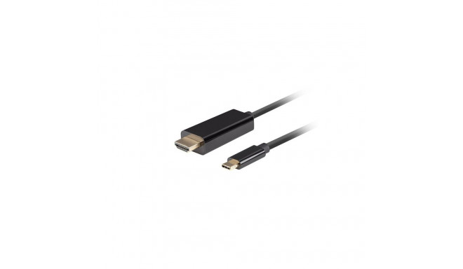 Lanberg USB-C to HDMI Cable, 1 m 4K/60Hz, Black