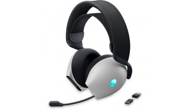 Dell Alienware Dual Mode Wireless Gaming Headset AW720H Over-Ear, Built-in microphone, Lunar Light, 