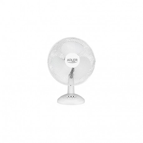 Adler AD 7304 Desk Fan, Number of speeds 3, 45 W, Oscillation, Diameter 40 cm, White