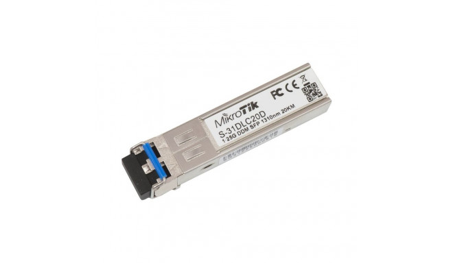 Mikrotik S-31DLC20D SFP, Single-Mode Fiber, Dual LC, 10/100/1000 Mbit/s, Wavelength 1310 nm, Maximum