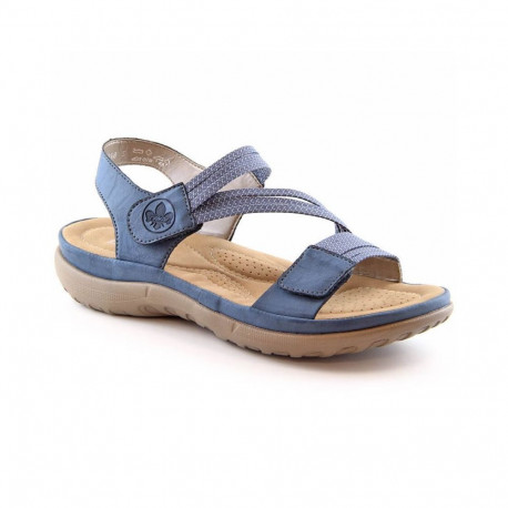 Comfortable Rieker W RKR587 blue sandals (40)