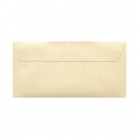 Ümbrik hõbedase täpiga Mika Cream DL - 10tk, liimiribaga