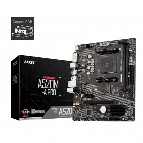 Motherboard A520M-A PRO AM4 2DDR4 DVI/HDMI USB 3.2 mATX