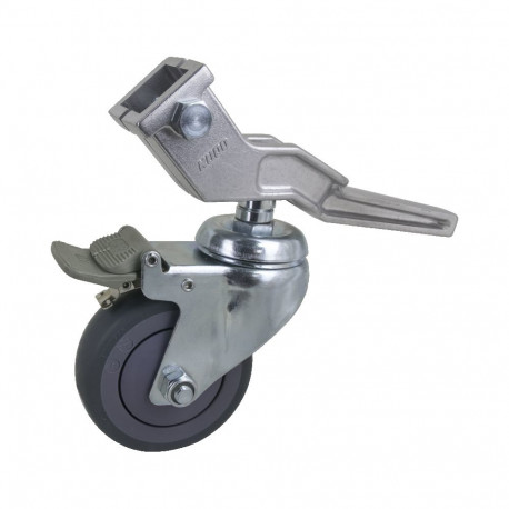 Kupo rataste komplekt KC-100G 100mm piduriga 30mm ruutadapteriga, 3 tk