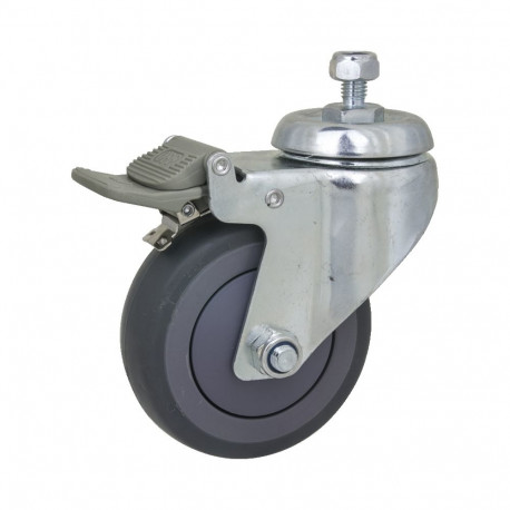 Kupo pöörlevad rattad KC-100 100mm piduriga M10-keermega adapteritega, 3-tk