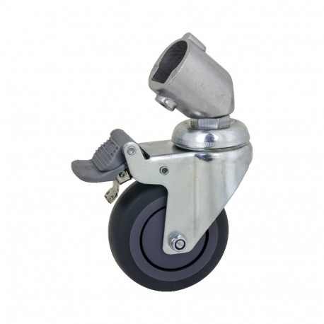 Kupo rattad KC-080R 75mm piduriga 22mm ümara adapteriga, kolmene komplekt