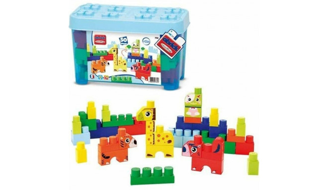 Construction set Ecoiffier Barrel Animals 50 Pieces