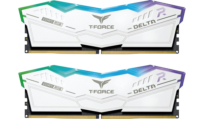Team Group DDR5 32GB - 6600 - CL - 34 - Dual-Kit - DIMM - FF4D532G6600HC34DC01, Delta RGB, XMP, whit