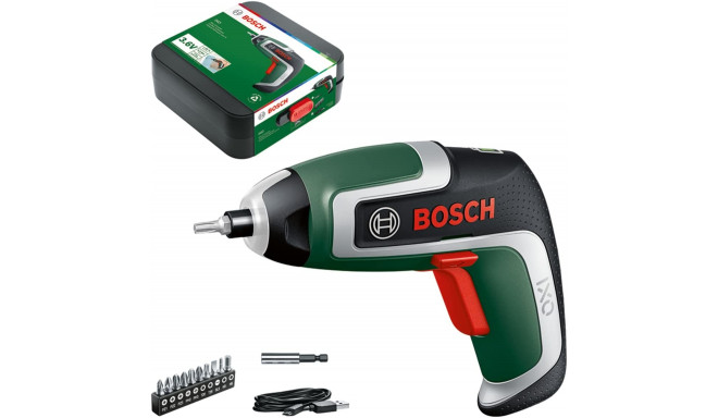 Bosch Cordless Screwdriver IXO 7 Basic, 3.6V (green/black, Li-Ion battery 2.0Ah)