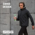 SIGG drinking bottle Total Clear One MyPlanet "Anthracite" 0.75L (transparent/grey, one-hand closure