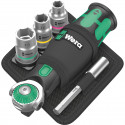 Wera 8009 Zyklop Pocket Set 2, 18-piece, bit set (black/green, reversible ratchet for 3/8, 1/4)