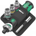 Wera 8009 Zyklop Pocket Set 2, 18-piece, bit set (black/green, reversible ratchet for 3/8, 1/4)