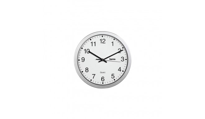 Hama CWA100 Quartz clock Circle Silver, White