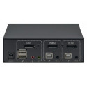 Manhattan DisplayPort 1.2 KVM Switch 2-Port, 4K@60Hz, USB-A/3.5mm Audio/Mic Connections, Cables incl