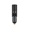Auto kiirlaadija sigaretisüütaja pordiga 12-24V 120W USB + USB-C, hall